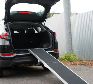 Skridsikker foldbar hunderampe til bil - 183x38 cm