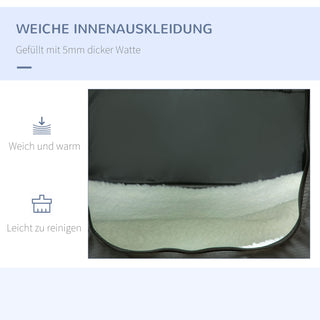 Hundetransport med netvindue og hynde, Oxford Grå Kattetransport til Hunde op til 4 kg
