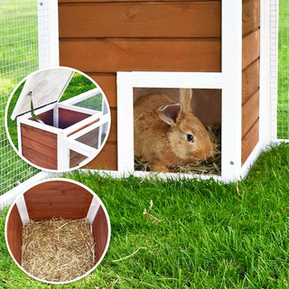 Kaninbur med stort udløb